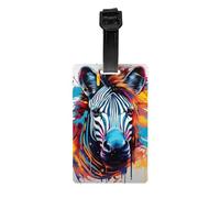 Abstract Animal Zebra Print Waterproof Luggage Tags Cruise Ships Travel Essentials Backpack Suitcases Labels