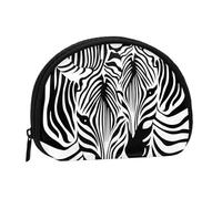 Abstract Animal Zebra Print, Women's Storage Bag Shell Makeup Bag Small Coin Purse Shell Change Pouch