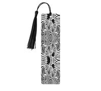 Abstract Animal Zebra Print Wooden Bookmark Bookmarks with Tassels Book Marks for Reading Hardcover Books Notebooks