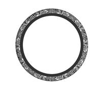 Abstract Animal Zebra Printed Elastic Steering Wheel Cover Protective Cover Anti Slip Durable For Most Cars