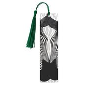 Abstract Animal Zebra Printed Metal Bookmarks S - Dark Green Lightweight Aluminium Book Marker for Books, Journals & Gifts, Ideal Book Lovers, Holiday Decor & Crafts