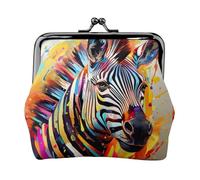 Abstract Animal Zebra Printing Small Travel Kit Wallet, Compact Pouch For Camping Adventures And Fishing Trips, Black, One Size, Art Deco
