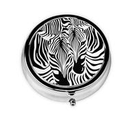 Abstract Animal Zebra PrintMeta Pill Box 3 Compartment Medicine Case,Portable Organizer