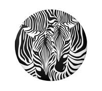 Abstract Animal Zebra Round Badge - Durable Tin Plate Design With Full Front Print, Perfect For Custom Gifts And Apparel Decoration