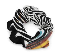 Abstract Animal Zebra Satin Scrunchies Elastic Hair Bands Exquisite Soft Jumbo Scrunchy Thick Fashion Hair Ties Cute Satin Hair Scrunchies for Women Hair Accessories Gift