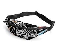 Abstract Animal Zebra Waist Bag,Durable Sling Bag with Adjustable Strap Crossbody Waist Bag,for Outdoors Workout Traveling Casual Running Hiking Cycling