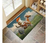 Abstract Animals Door Mats Indoor 60 X 90 Cm, Machine Washable Inside Door Mat, Funny Cat, Horse Soft Doormats, Absorbent Entrance Rug, Anti-Slip Floor Mats For Front Rear Doors (Mixed Colors)