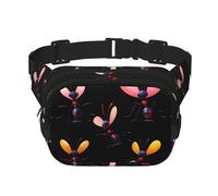 Abstract Ant Printed multifunctional waist bag, unisex trendy messenger bag, travel sports storage bag