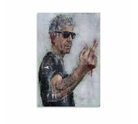 Abstract Anthony Bourdain Poster Anthony Bourdain Portrait Art Canvas Painting for Living Room Bedroom Decor 12x18inch(30x45cm) Unframe-style