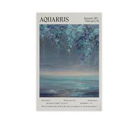 Abstract Aquarius Poster Canvas Poster Wall Art Decor Print Picture Paintings for Living Room Bedroom Decoration 16" L X 24" W