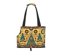 Abstract Architectural Patterns Printed Portable Foldable pet Shoulder Bag, Suitable for Carrying Small Pets