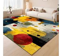 Abstract Area Rug, 160x230cm Bohemian Colorful Graffiti Art Decorative Rugs, Modern Abstract Durable Rug for The Children's Room, Living Room Bedroom Non-Slip Washable Soft Rugs for The Entryway