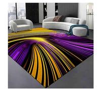 Abstract Area Rug, 3D Optical Illusion Wave Design, Non-Slip and Washable for Living Room and Game Room, Decorative Home Decor