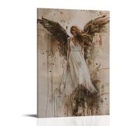 Abstract Art Black And White Angel Wings Poster (3) Cool Art Wall Art Paintings Canvas Prints Hanging