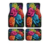 Abstract Art Colorful Rose Car Floor Mats Set of 4