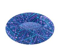 Abstract Art Dots Lines Blue Pet Cat Beds Anxiety Relief Orthopedic Dog Bed for Small Size Pets Supplies S