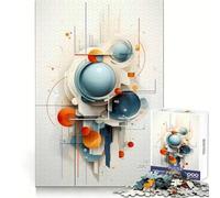 Abstract Art Expressionism Jigsaw Puzzles for Adults 1000 Pieces Brain Power Snug Connection Home Game Perfect Art (38x52cm)