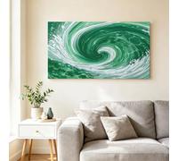 Abstract Art Extra Large Framed Wall Art Decor Canvas Painting, Swirl Brush Strokes Colour Block Spiral Pictures Poster Artwork for Living Room Lounge - 120x80 cm