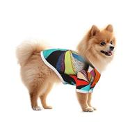 Abstract Art, face in a disc Cute Dog and Cat T-Shirt - Soft and Breathable Pet Apparel for Small to Large Dogs and Cats