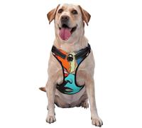 Abstract Art, face in a disc Premium Dog Harness for Small, Medium, and Large Dogs â€“ Durable, No Pull with Reflective Straps and Quick Release BucklesSmall