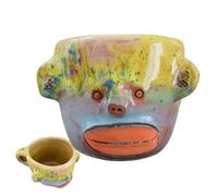 Abstract Art Face Mugs - Strange Mug with Handle | Creepy Head Coffee Cup | Eye-Catching Design Resin Bowl for Milk, Tea, Hot Drinks, Juice | Funny and Horror Halloween Zombie Drinkware for Beverages