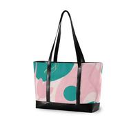 Abstract Art Flower Kite Pink Green essentials womens laptop tote with zipper womens tote Large Handbag for office with diaper maletín para laptop mujer