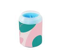 Abstract Art Flower Kite Pink Green Reusable Pet Foot Cleaner Soft Silicone Brush Essential For All Pets Owners Gently Cleans Paws After Walks