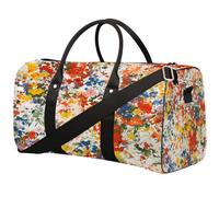 Abstract Art Flower Sports Tote Gym Bag for Men & Women, Water Resistant Foldable Travel Duffel Bag, Lightweight Carry-On Weekender Overnight Bag for Workout Hospital