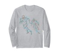 Abstract Art Football Player Running Long Sleeve T-Shirt