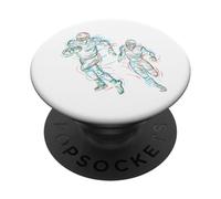 Abstract Art Football Player Running PopSockets Adhesive PopGrip