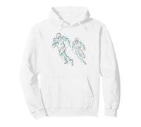 Abstract Art Football Player Running Pullover Hoodie