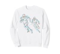 Abstract Art Football Player Running Sweatshirt
