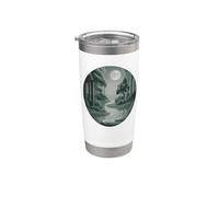 Abstract Art Forest River Nature Moon Stainless Steel Insulated Tumbler