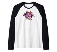 Abstract Art Freaky Hypnotic Colorful Unique Graphics Design Raglan Baseball Tee