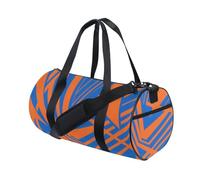 Abstract Art Geometic Orange Blue Large Travel Duffel Luggage Carry On Weekend Bag Hiking Large Capacity