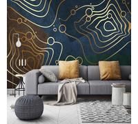Abstract Art Geometric Lines Bubbles 3D Wallpaper Luxury Silk Study Dining Feature Sofa Grey Bedroom Living Room Tv Decorative Wall-350cm×256cm