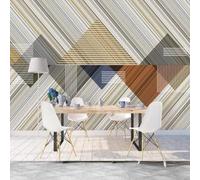 Abstract Art Geometric Lines Triangles 3D Wallpaper Premium Textured Silk Study Dining Living Room Bedroom Sofa TV Wall Easy Install-350cm×256cm