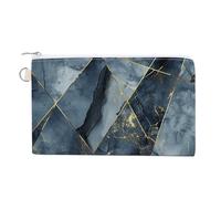Abstract Art Geometry Coin Purse Canvas Wallet with Zipper Portable Mini Change Pouch Cute Money Pouch Small Organizer Coin Card Key Holder for Women Girls Daily Use Gift