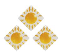 Abstract Art Golden Sunlight Car Air Freshener, 3 Pcs Rhombus Hanging Air Freshener Cards, Long Lasting Fragrance Scented Cards for Car, Home, Office Black-style
