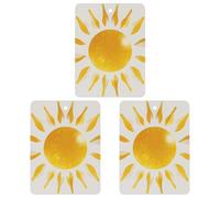 Abstract Art Golden Sunlight Car Air Freshener, 3 Pcs Square Hanging Air Freshener Cards, Long Lasting Fragrance Scented Cards for Car, Home, Office Black-style