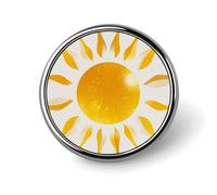 Abstract Art Golden Sunlight Lapel Pin for Men Cat And Heart Fashion Brooch Pin -Cute Enamel Badges, Aluminum Alloy Metal Pinback for Hats, Shirts, Bags, Jackets & Accessories (1 Inch Round Button Pin