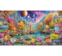 Abstract Art Graffiti 1000 Pieces Recycled Paper Jigsaw - Family Activity & Fun Present Great Gift Idea for Adults 38x52/1000pcs