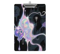 Abstract Art Graffiti Clipboard 8.5×12.5 Inch Acrylic Clip Board with Metal Clip A4 Letter Size Decorative Clipboard Cute Hanging Clipboards for Office, Teacher, Nurse, Doctor,