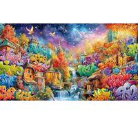 Abstract-Art-Graffiti Jigsaw Puzzles for Adults: 1000-Piece Recycled Cardboard Decoration 38x26cm/1000pcs