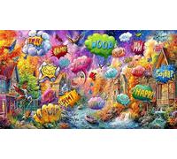Abstract-Art-Graffiti Jigsaw Puzzles for Adults: 1000-Piece Recycled Cardboard Decoration 38x26cm/1000pcs