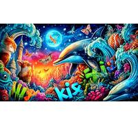 Abstract-Art-Graffiti Jigsaw Puzzles for Adults: 1000-Piece Recycled Cardboard - Decoration 75x50cm/1000pcs