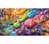 Abstract Art Graffiti Recycled Paper Puzzle 1000 Piece - Fun and Challenging Game for Adults Kids Gift 75x50/1000pcs
