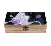 Abstract Art Graffiti Wooden Storage Box Elegant Retro Jewelry Box with Hinged Lid Decorative Keepsake Boxes Decor Handmade Organizer Boxes for Wedding, Party, Gift, Diy Craft, Home Decor