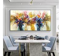 Abstract Art Large Canvas Painting Modern Oil Painting Print Black Framed Wall Art Pictures For Living Room Decoration 90x180cm/35x71in Black Frame