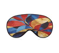 Abstract Art Leaves Sleep Mask Block Light Eye Sleep Shade Cover Comfortable Lightweight Sleeping Blindfold Soft Breathable Night Eye Cover Adjustable Band Eye Mask for Men Women